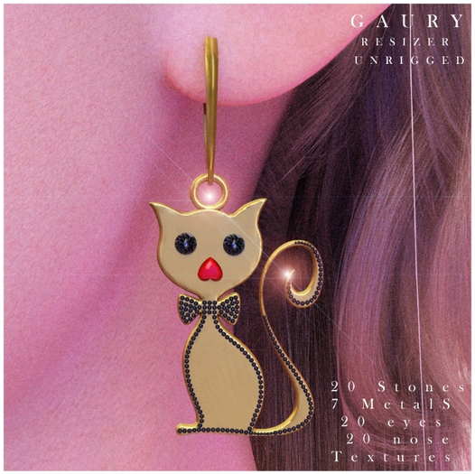 GAURY Kitty Cat  Earrings -Fatpack