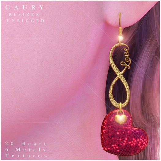 GAURY Love Heart Earrings -Fatpack