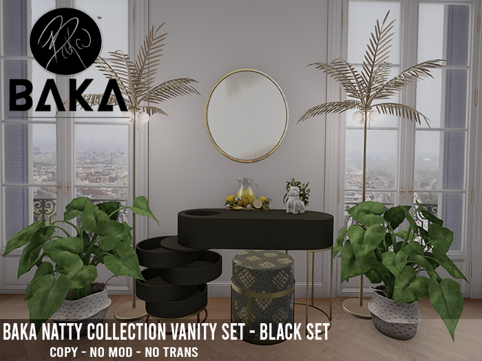 BAKA//NATTY//VANITY SET BLK