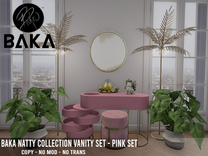BAKA//NATTY//VANITY SET PINK