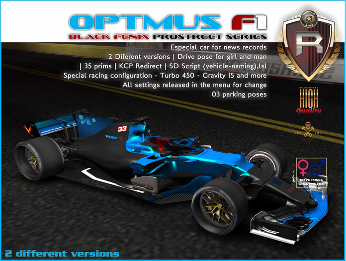 OPTMUS F1 BLACK FENIX PROSTREET SERIES