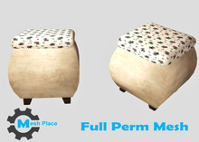 Mesh Place - Flowers Ottoman - Full Perm Mesh
