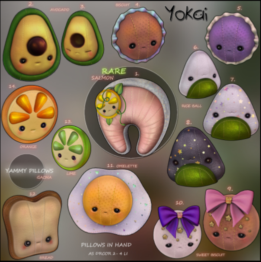 13.YOKAI - Yammy Pillows  - Lime