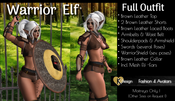 Elf - Warrior (Sword) Outfit - BOX 