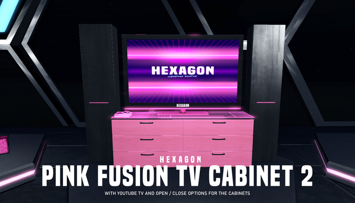 HEXAGON pink fusion TV cabinet 2 full pack