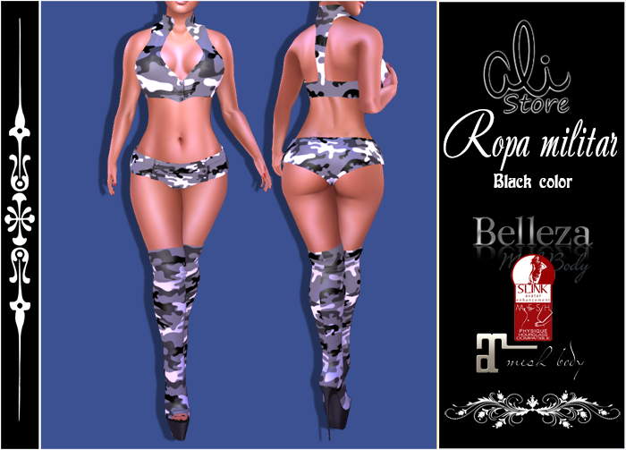 [ALI] ADD UP Black Ropa militar