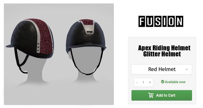[Fusion] Apex Sparkly Riding Helmet - Red.