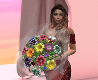 CJ Bouquet Lily Rose Colorful in Foil - 2in1