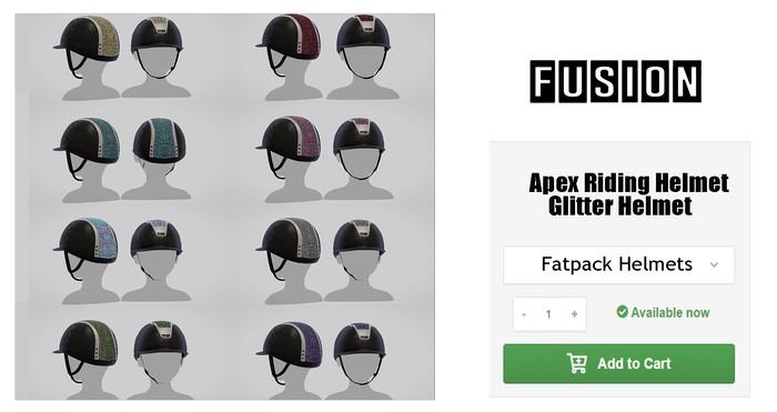 [Fusion] Apex Sparkly Riding Helmet - Fatpack.