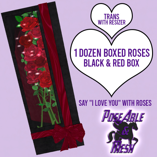 PoseAble & Mesh ~ Flower Box Black & Red