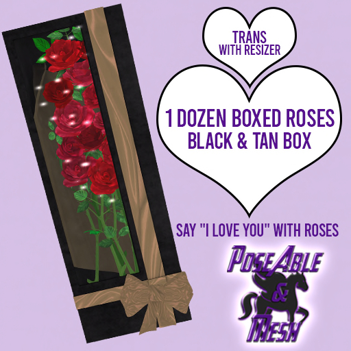 PoseAble & Mesh ~ Flower Box Black & Tan