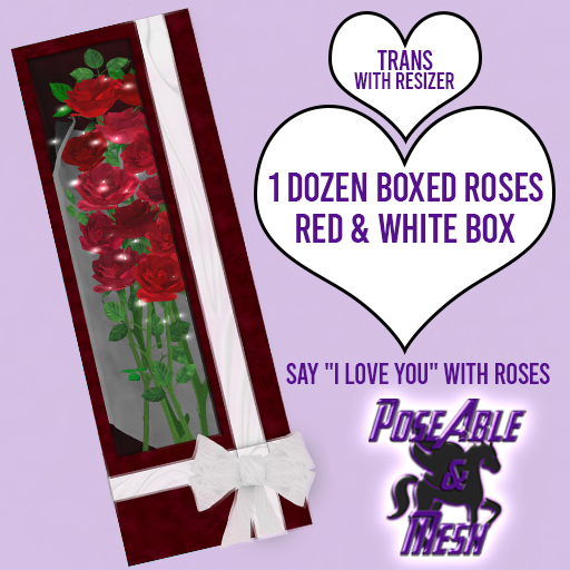 PoseAble & Mesh ~ Flower Box Red & White