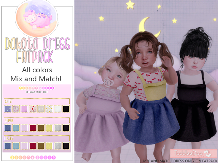 Sleepy Sheep. Dakota Dress FATPACK