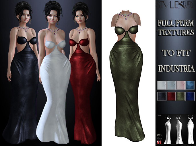 STYLES -INDUSTRIA Bust cup dress - Texture FULL PERM -v3.4