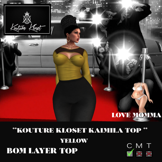 *KK Kamila Top Yellow Momma  ADD TO UNPACK