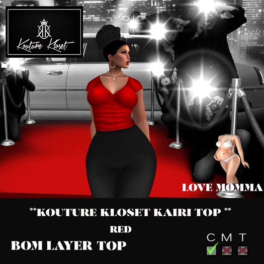 *KK Kairi Top Momma Red ADD ME TO UNPACK