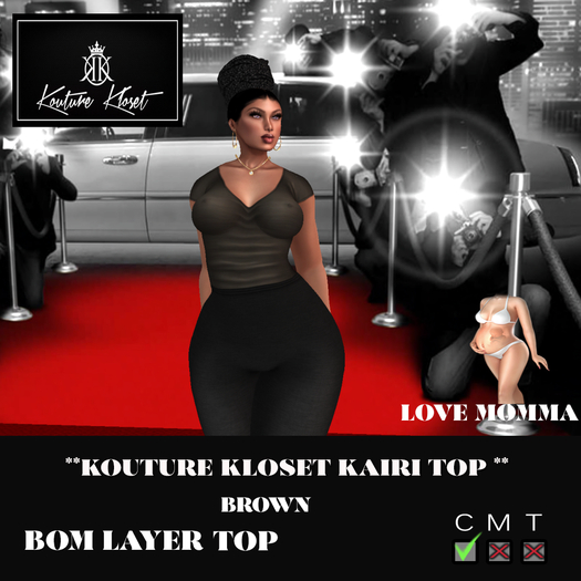 *KK Kairi Top Momma Brown ADD ME TO UNPACK