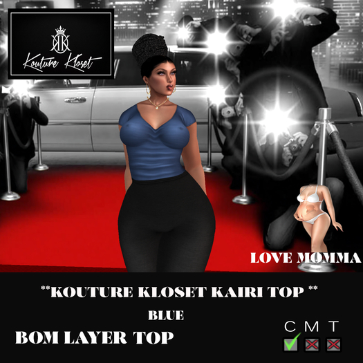 *KK Kairi Top Momma BLUE ADD ME TO UNPACK