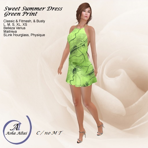 AA - Sweet Summer Dress - Green Print