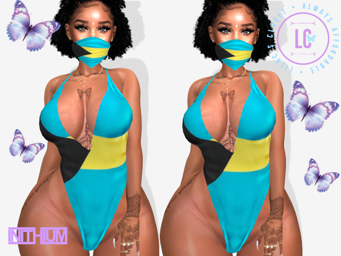 (LC) BODYSUIT AND MASK KUPRA BAHAMAS