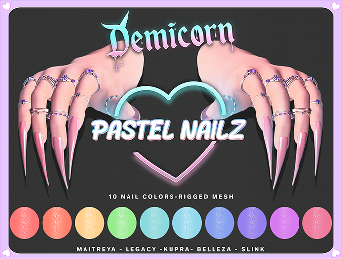 {Demicorn} PASTEL NAILZ Pack