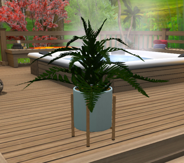 Blumentopf (Mesh) mit Farn