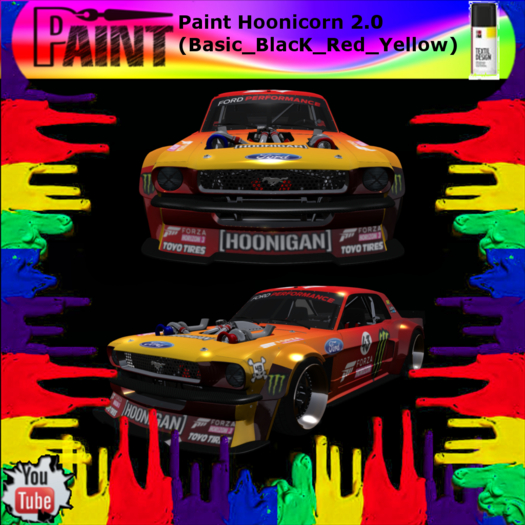 Paint Hoonicorn 2.0 (Basic_BlacK_Red_Yellow)