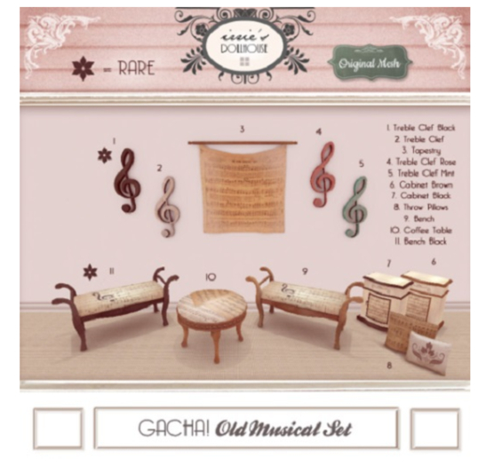 i { DH } Gacha! Old Musical Cabinet *Brown*