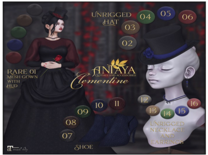 01 RARE :: ANTAYA :: Victorian gown <Clementine> BOX