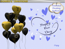 BMC3315 - ANIMATED - HAPPY REZ DAY - FLOATING BALLOONS.