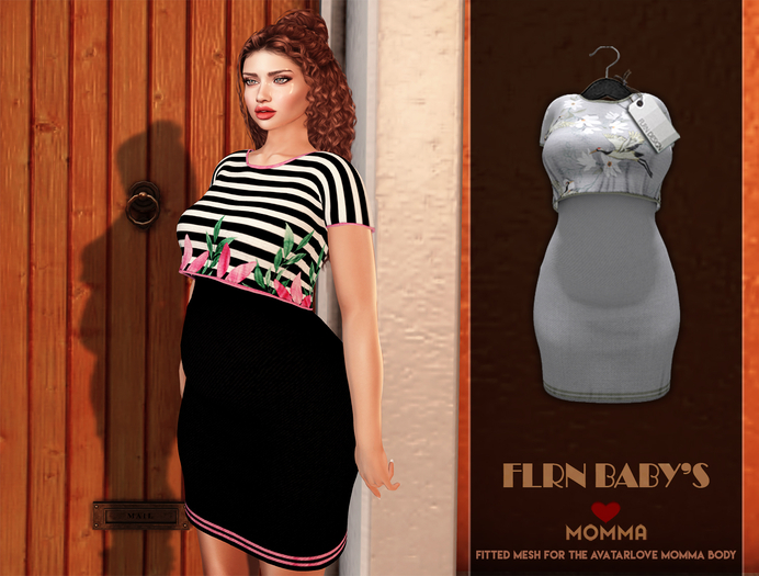 [FLRN DESIGN] - MOMMA DRESS PATTERN GRAY