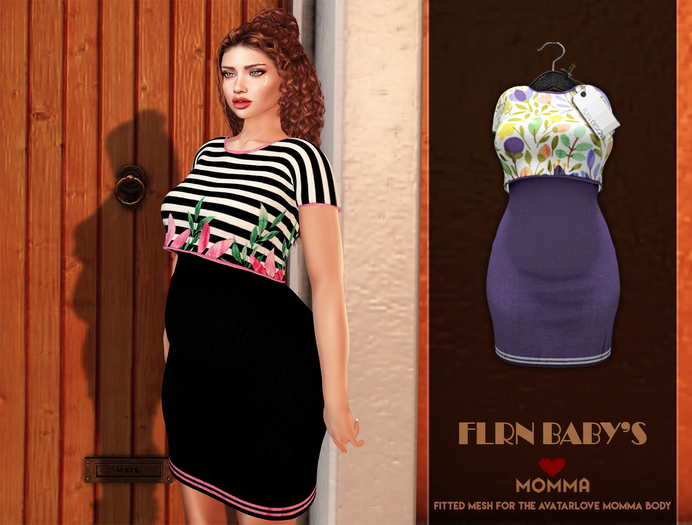 [FLRN DESIGN] - MOMMA DRESS PATTERN LILAC