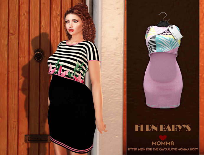 [FLRN DESIGN] - MOMMA DRESS PATTERN PINK