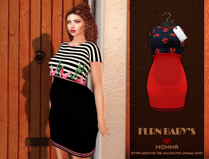 [FLRN DESIGN] - MOMMA DRESS PATTERN RED