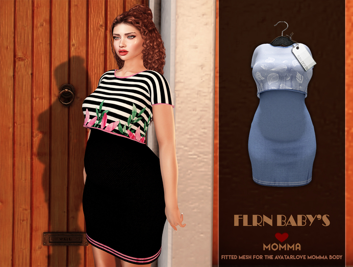 [FLRN DESIGN] - MOMMA DRESS PATTERN VIOLET
