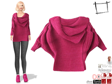 Full Perm Knitted Cowl Neck Batwing Jumper Cardigan Slink, Belleza, Ocacin Stnd, Tonic, Maitreya, Legacy