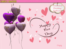 BMC3316 - ANIMATED HAPPY REZ DAY - FLOATING BALLOONS.