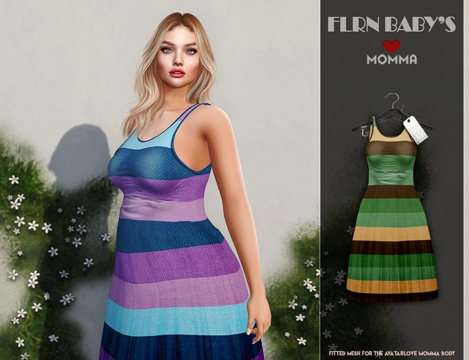 [FLRN DESIGN] - MOMMA STRAPPY DRESS STRIPED BROWN