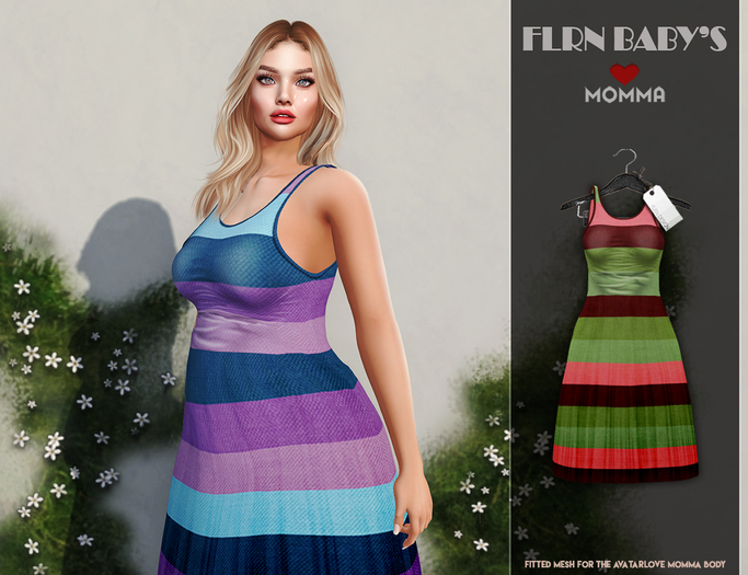 [FLRN DESIGN] - MOMMA STRAPPY DRESS STRIPED BORDO