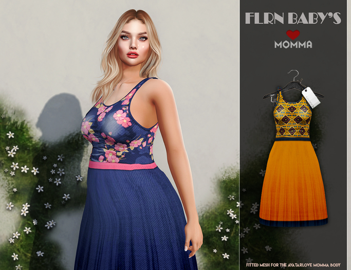 [FLRN DESIGN] - MOMMA STRAPPY DRESS PATTERN YELLOW
