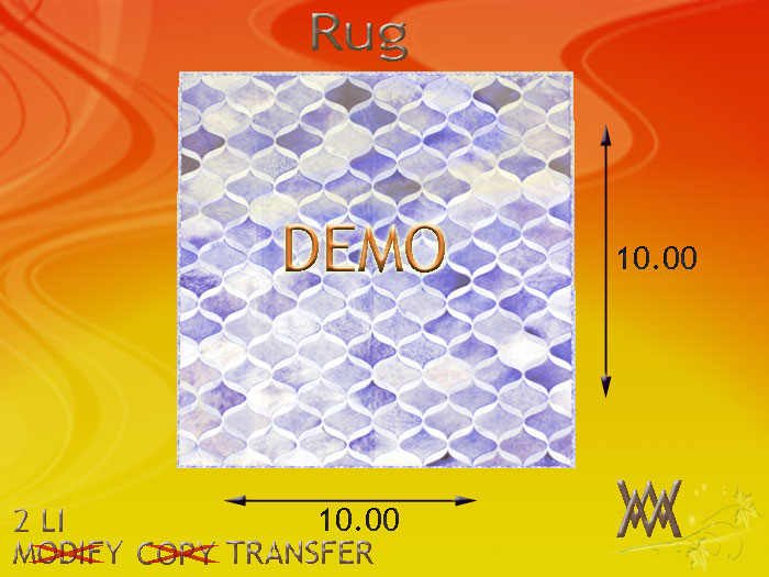 Rug Pieced Cowhide Blue by Wild Motley DEMO