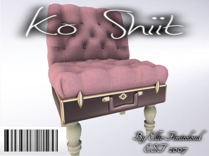 [KO SHIIT] SuitcaseChair Pink