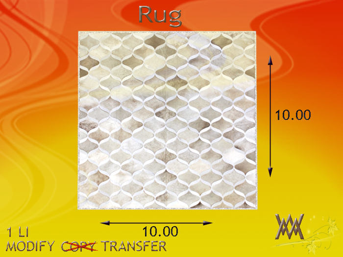 Rug Pieced Cowhide Beige by Wild Motley