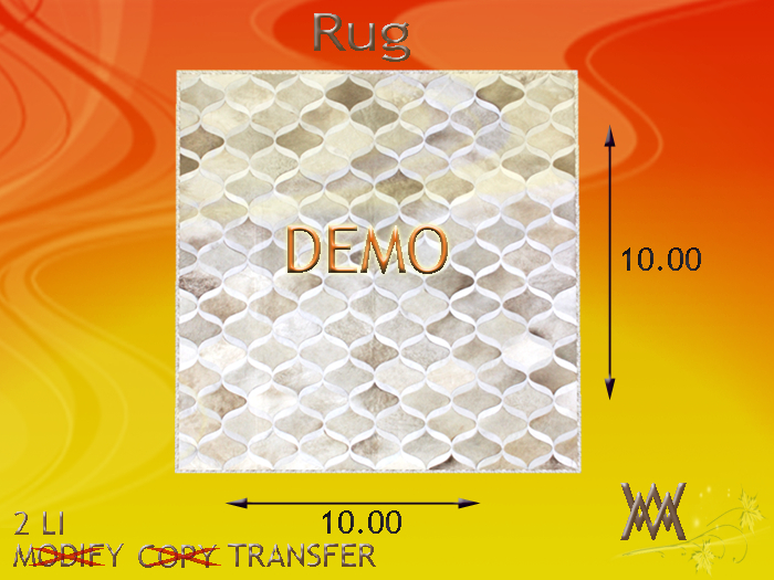 Rug Pieced Cowhide Beige by Wild Motley DEMO