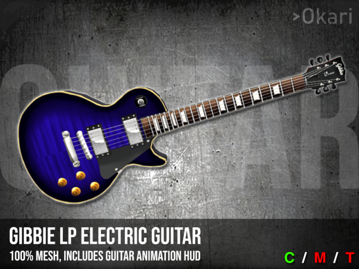 Gibbie LP Electric Guitar (blue)