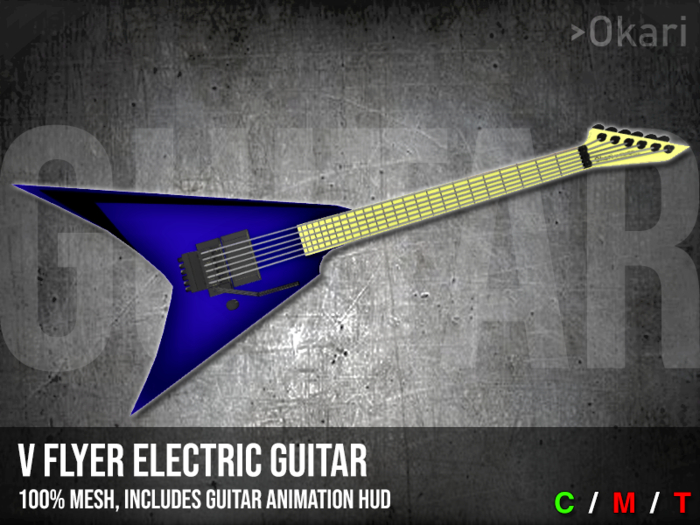 V Flyer Electric Guitar (blue)