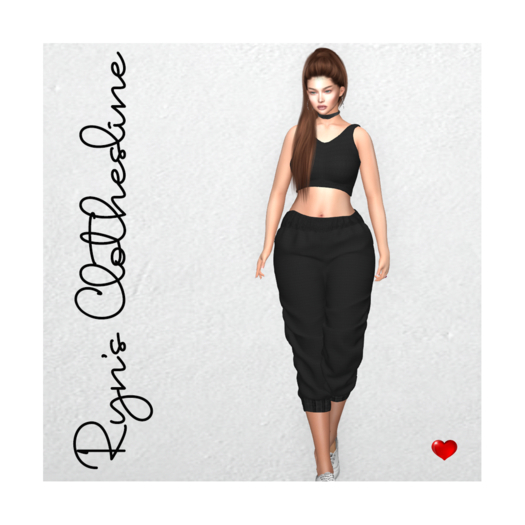 [Ryn's Clothesline] MOMMA Lounge Set ~Black (BOX)