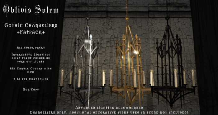 [+Oblivis+] Gothic Chandelier FAT PACK