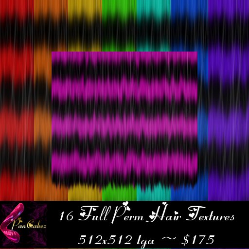 *PCz* Rippled Hair Textures- Black