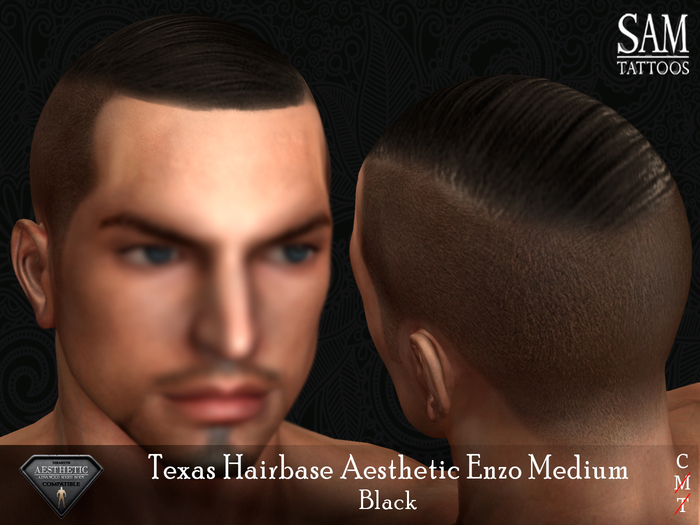 [SAM TATTOOS] TEXAS HAIRBASE AESTHETIC ENZO MEDIUM - BLACK